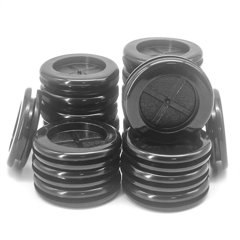 Alamic Rubber Grommet, Rubber Grommets for Wiring, 1" ID, 1-1/4" Drill Hole, Rubber Hole Plugs, Synthetic Wire Grommets Protector, Firewall Plug Grommet, Double-Sided - 20 Pack - Image 1